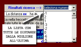 In un men&ugrave; a tendina troverai tutte le distanze