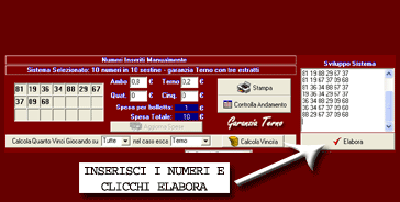 Inserisci da 5 a 21 numeri e clicchi elabora