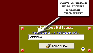 Scrivi un termine e clicchi Cerca Numeri