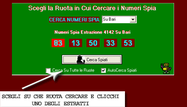 Scegli la ruota e clicchi un'estratto