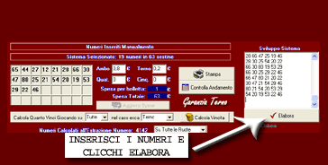 Inserisci da fino a 32 numeri e clicchi elabora